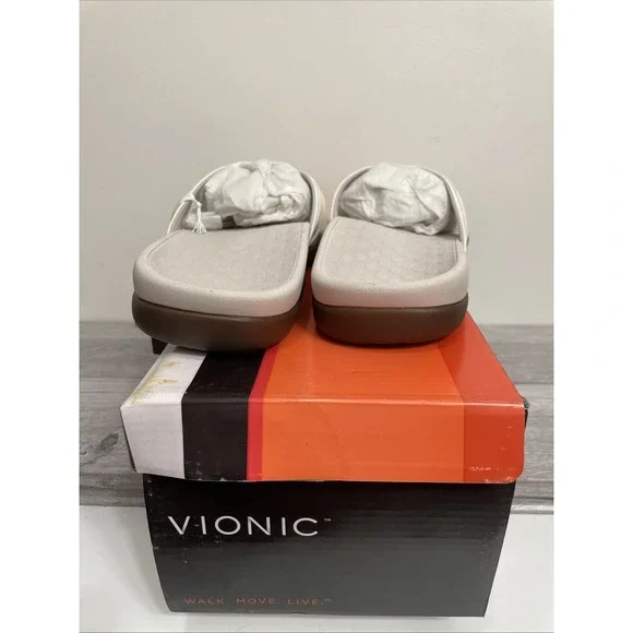 Vionic Tide ll White Orthaheel Flip Flop Sandals Women's Size 9 - Picture 3 of 7